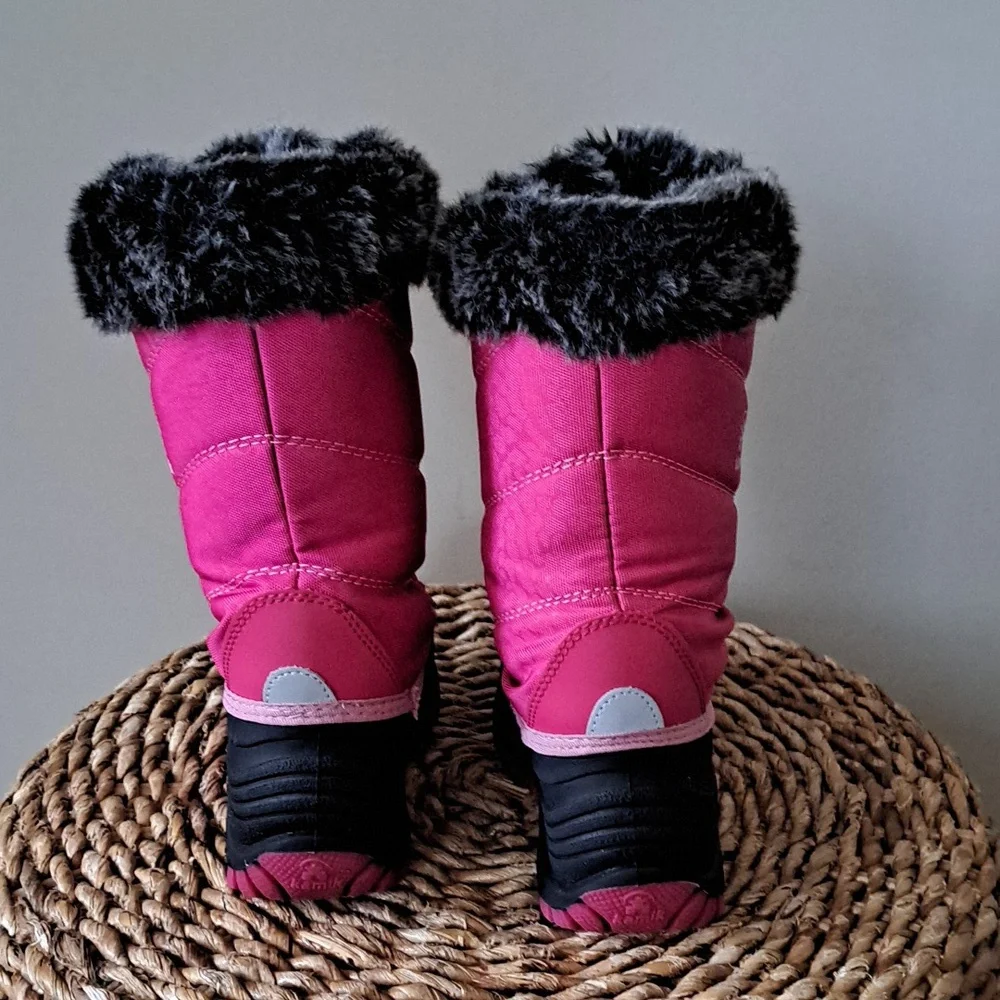 Kamik Girls Snow Gypsy 3 Waterproof/Insulated Rose/Black Winter/Outdoor Boots 13